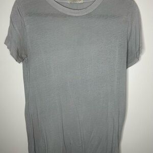 Zara Light Gray Crew Neck Tee